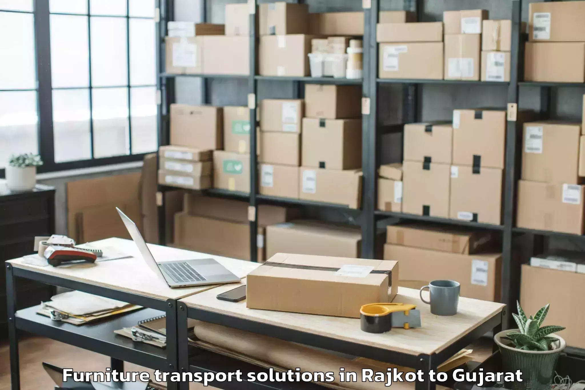 Book Rajkot to Kaprada Furniture Transport Solutions Online